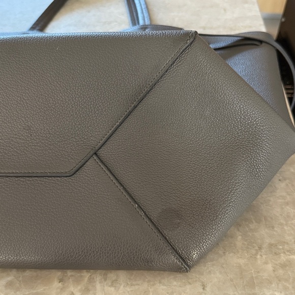 Celine Soft Grained Calfskin Medium Belt Cabas Phantom Grey - Picture 8 of 11